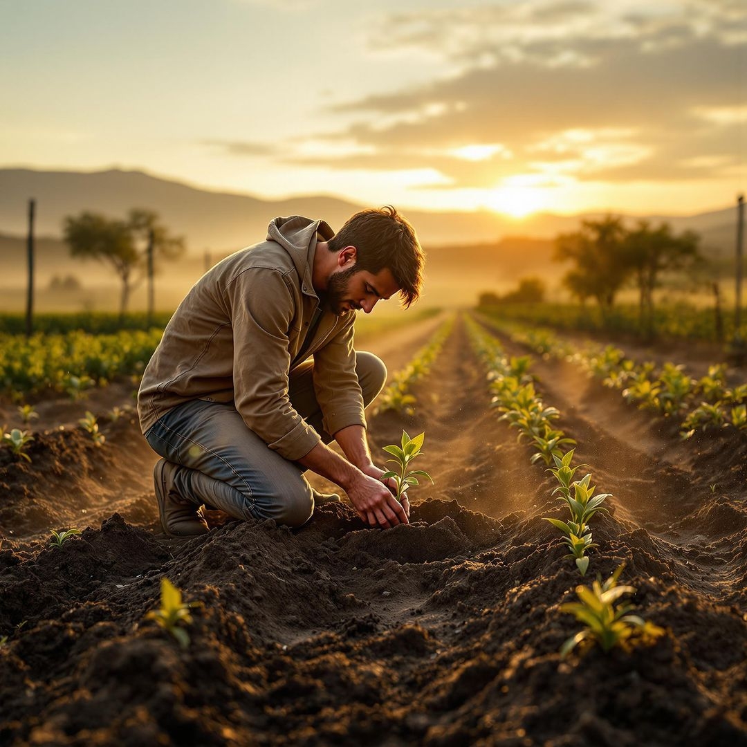 sowing seeds in to west garden zion consecrated land
